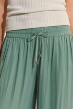 Pantalon de pyjama satiné coupe large - Miniature 5