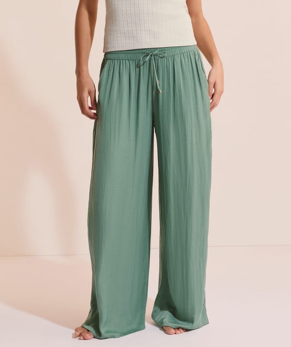CHEETA - Pantalon de pyjama satiné coupe large
