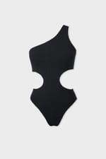 Maillot de bain 1 pièce découpe côte en matière extensible - Miniature 5