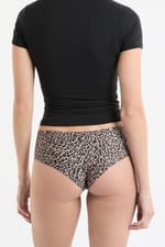 Hipster en microfibre sans couture à motifs leopard - Miniature 2