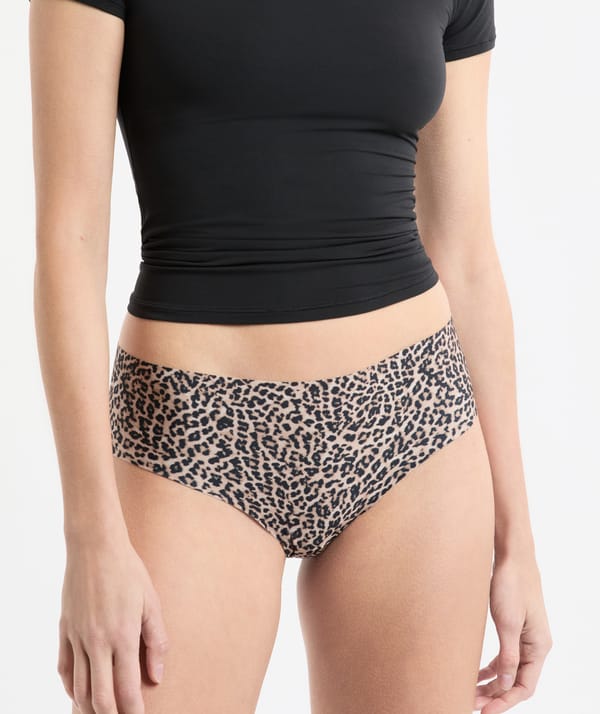 CONFORT PRINT2 - Hipster en microfibre sans couture à motifs leopard