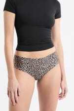 Hipster en microfibre sans couture à motifs leopard - Miniature 1