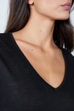 T-shirt col V 100% lin - Miniature 4