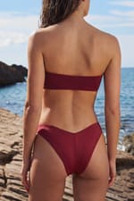 Haut de maillot de bain bandeau avec détail anneau - Miniature 2
