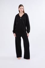 Veste pull à manches longues avec capuche - Miniature 3