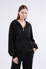 Veste pull à manches longues avec capuche - Miniature 4