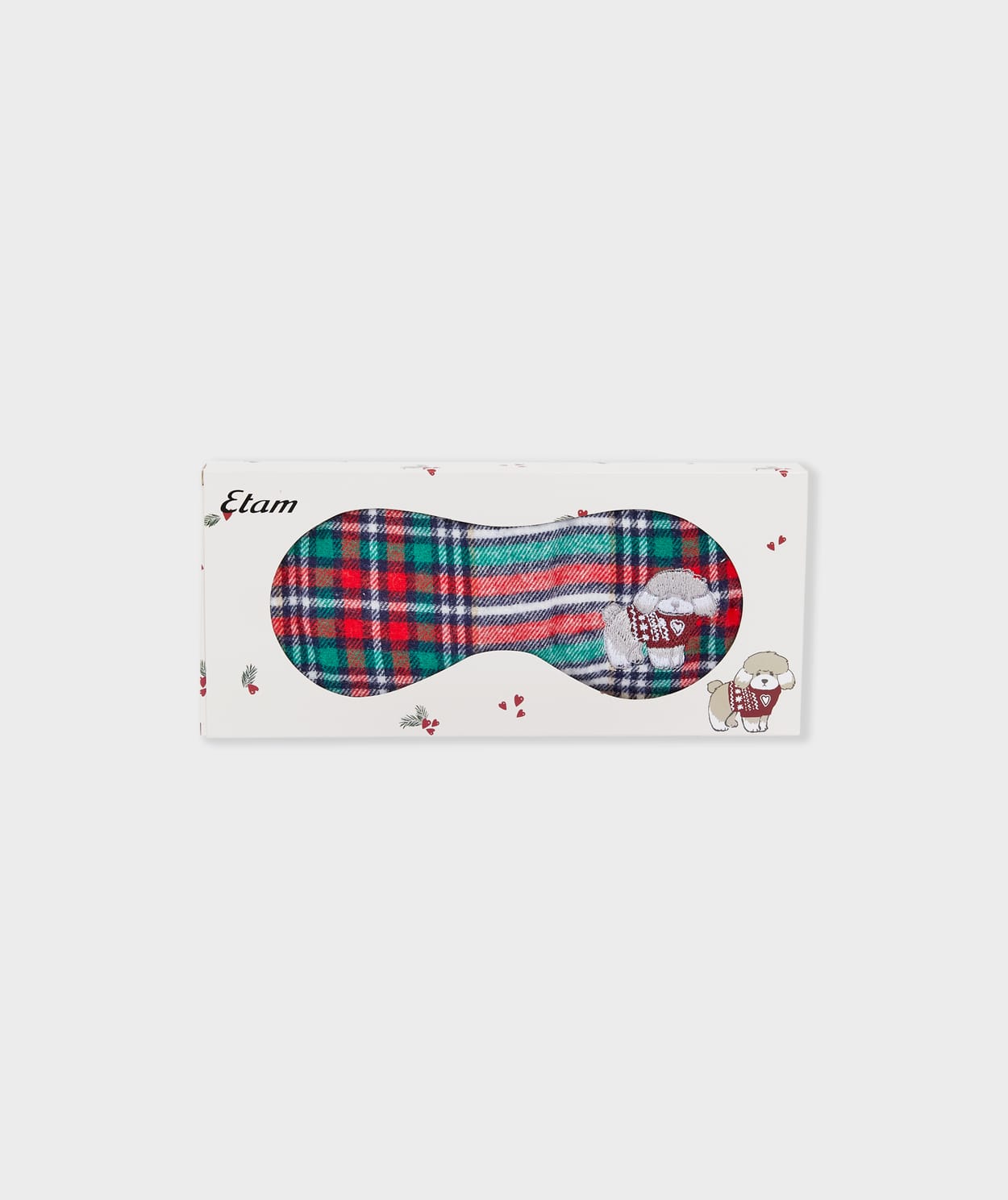 Masque de nuit en coton avec broderie caniche - Image 1
