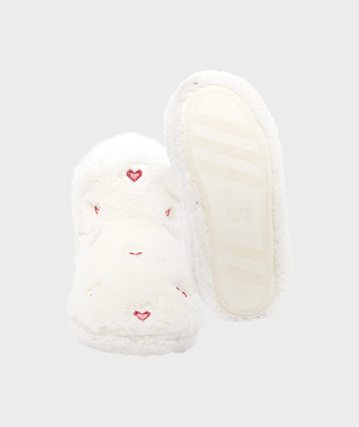 Chaussons bottines à motifs coeurs - Image 4