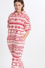 Combinaison de pyjama à motifs avec capuche - Miniature 1