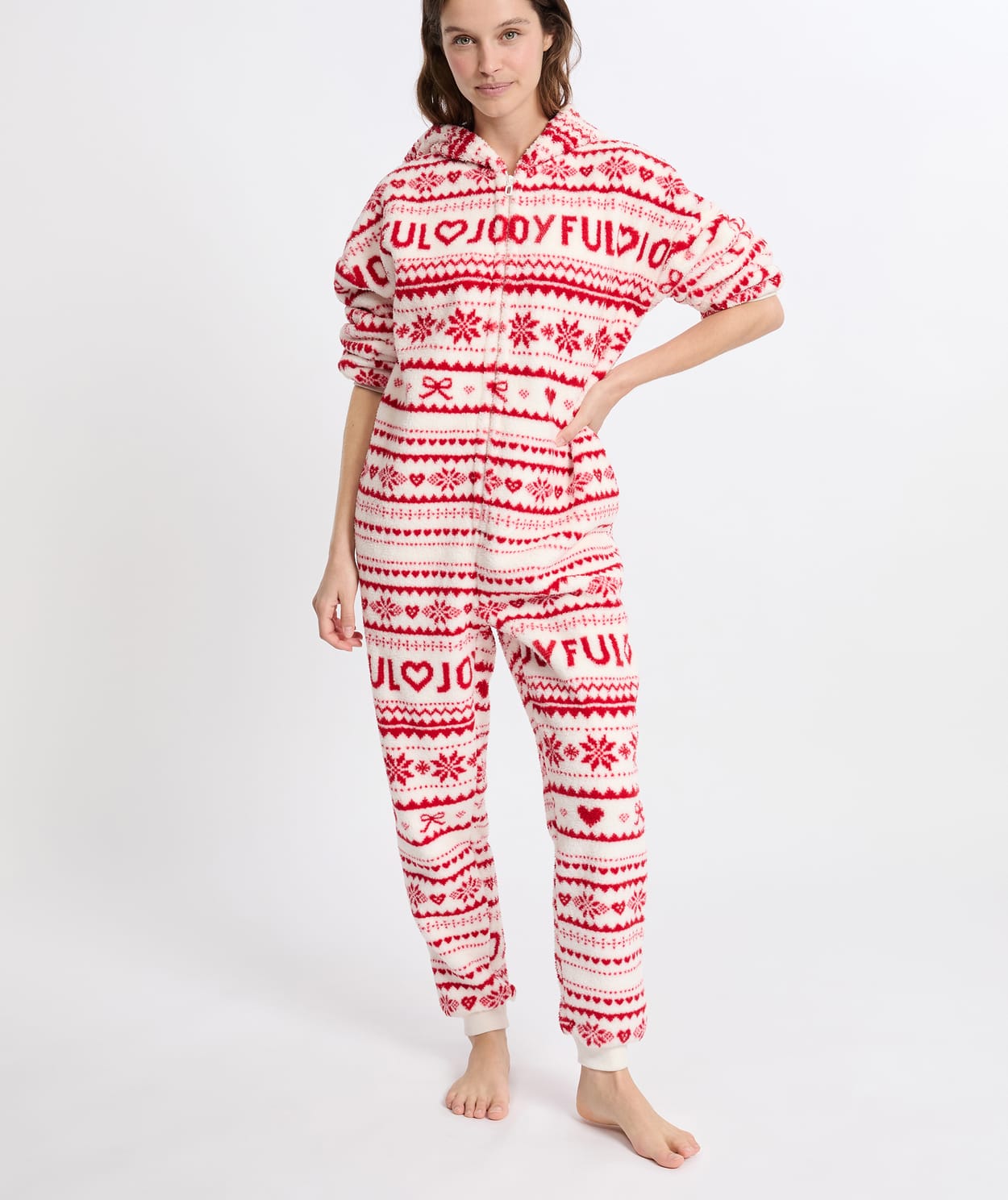 Combinaison de pyjama à motifs avec capuche - Image 2