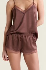 Short de pyjama satiné - Miniature 1