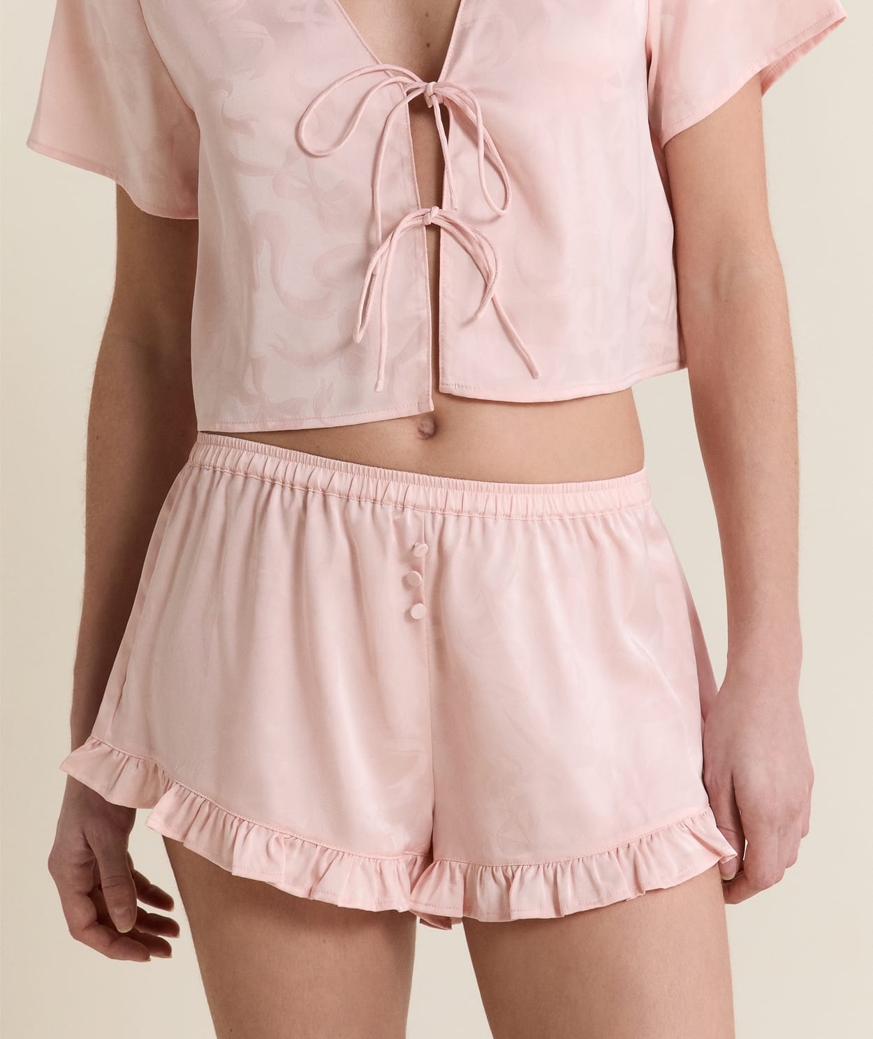 Short de pyjama satiné - Image 1