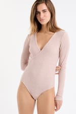 Body manches longues cache-coeur - Miniature 3