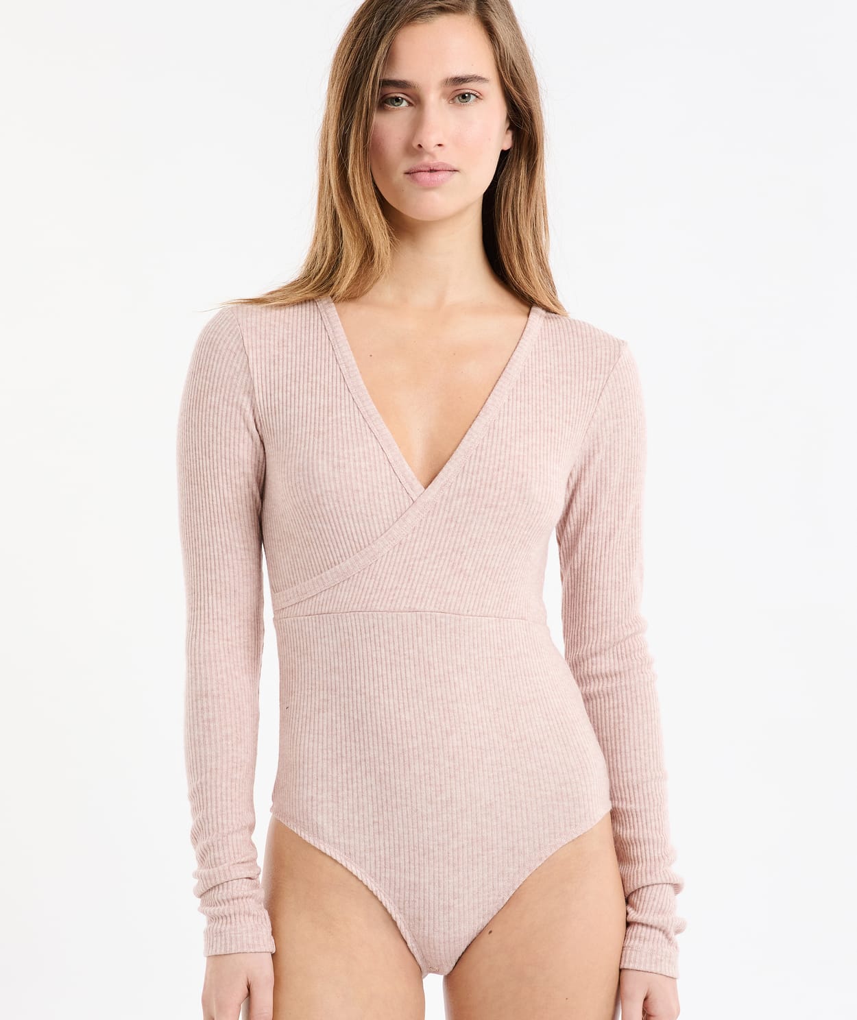 Body manches longues cache-coeur - Image 1