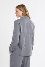 Chemise de pyjama à rayures avec broderie caniche - Miniature 2