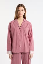 Chemise de pyjama rayée en coton à motifs mocktail - Miniature 2