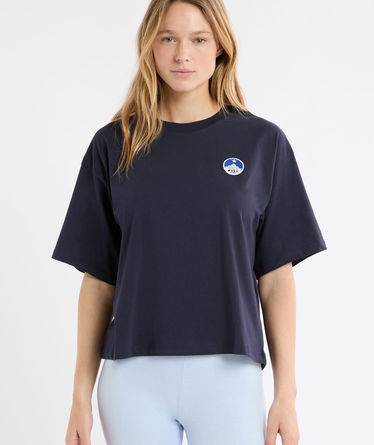 T-shirt de pyjama en coton à motif - Image 1