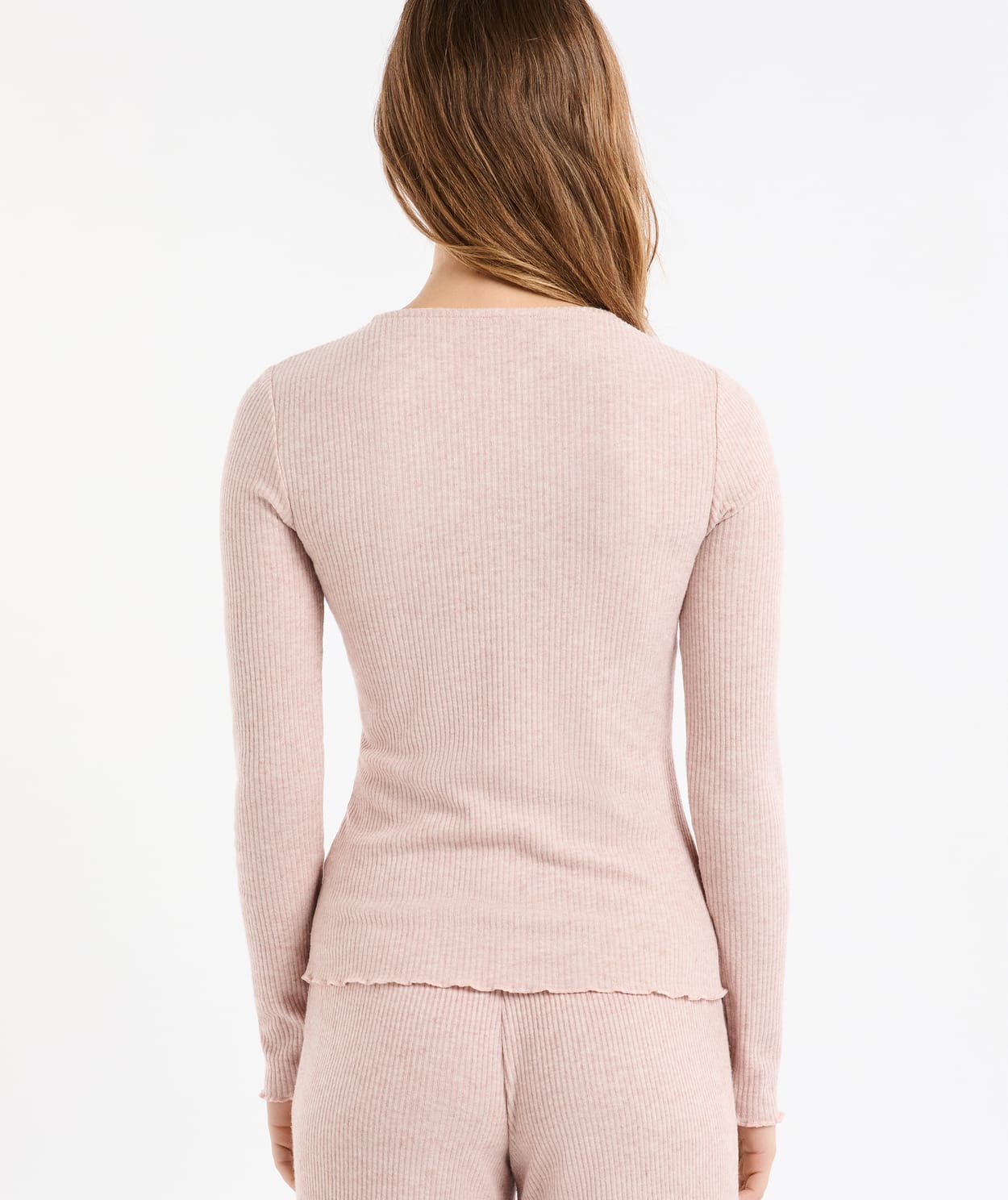 T-shirt de pyjama côtelé avec boutons - Image 2