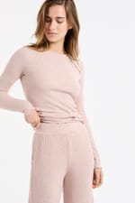 T-shirt de pyjama côtelé avec boutons - Miniature 4