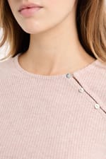 T-shirt de pyjama côtelé avec boutons - Miniature 5