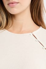 T-shirt de pyjama côtelé avec boutons - Miniature 5