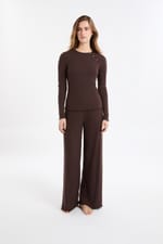 T-shirt de pyjama côtelé avec boutons - Miniature 5