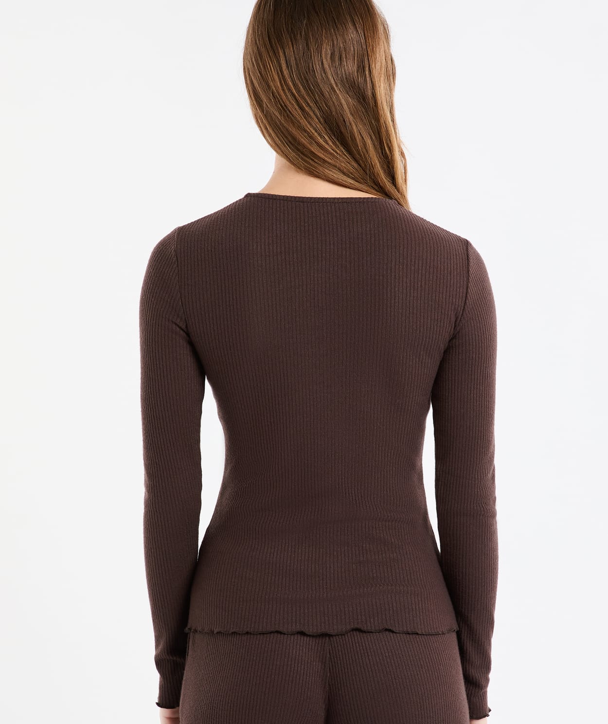 T-shirt de pyjama côtelé avec boutons - Image 4