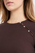 T-shirt de pyjama côtelé avec boutons - Miniature 7