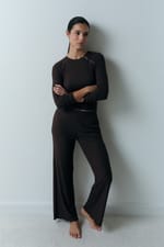 T-shirt de pyjama côtelé avec boutons - Miniature 2