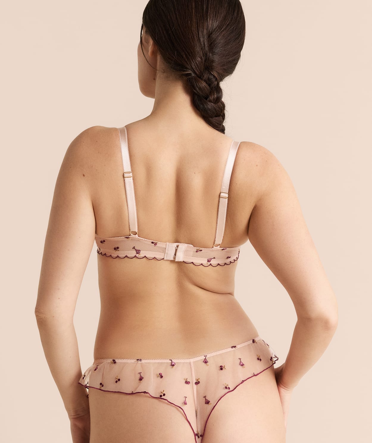 Soutien-gorge triangle en tulle à motifs mocktail brodés - Image 6