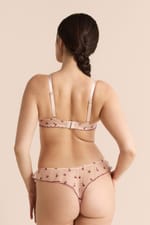 Soutien-gorge triangle en tulle à motifs mocktail brodés - Miniature 6