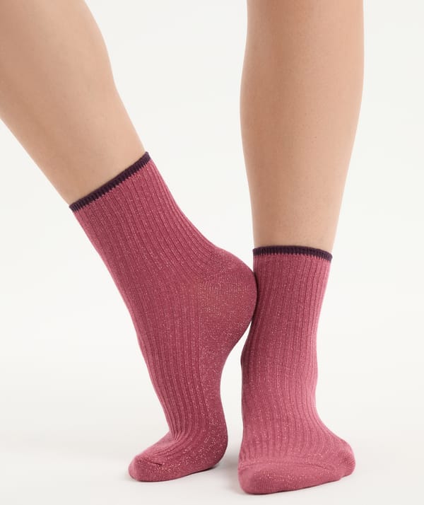 MINDY - Chaussettes brillantes avec coton