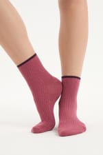 Chaussettes brillantes avec coton - Miniature 1