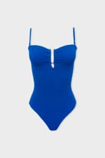 Maillot de bain 1 pièce extensible avec bijou métallique - Miniature 6