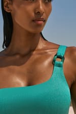 Maillot de bain 1 pièce asymétrique pailleté - Miniature 5