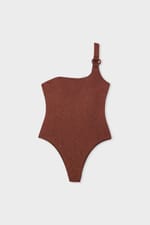 Maillot de bain 1 pièce asymétrique pailleté - Miniature 6