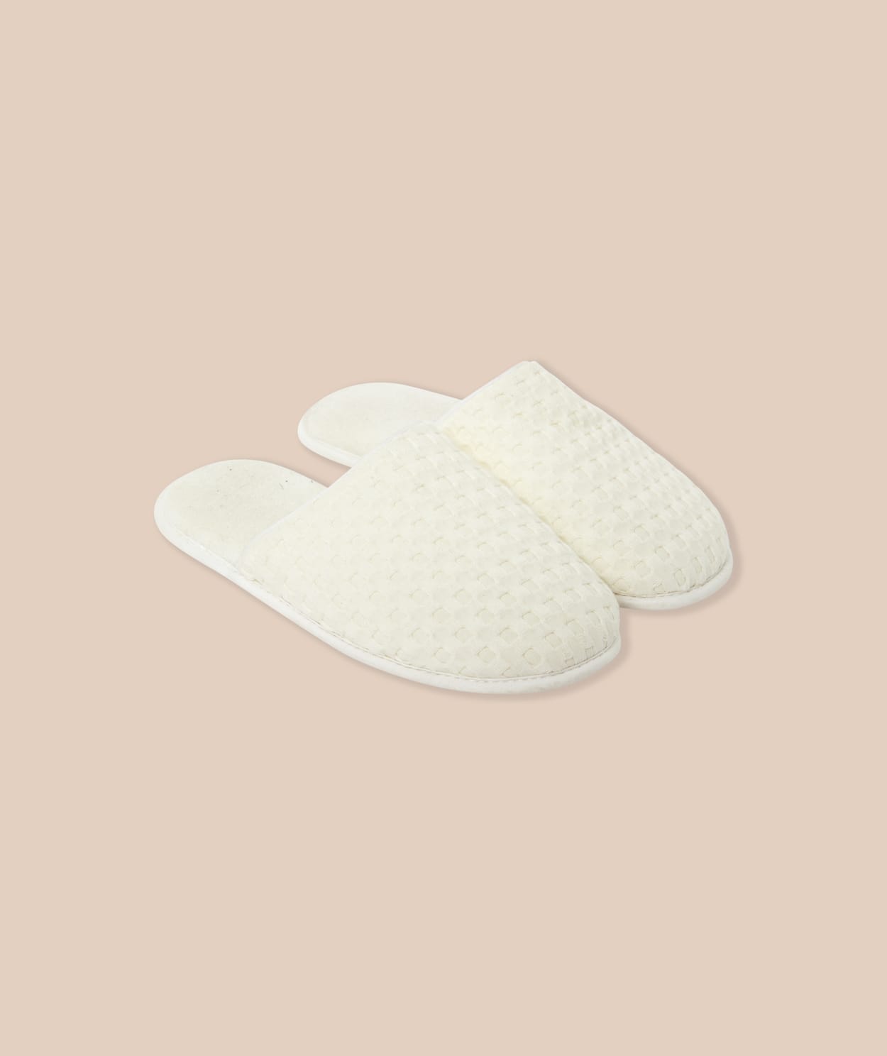 Chaussons mules avec coton nid d'abeille - Image 1