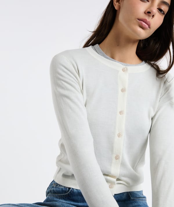 PRICILLA CARDI - Cardigan 100% laine