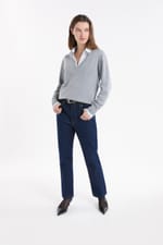 Pull col V avec laine - Miniature 3