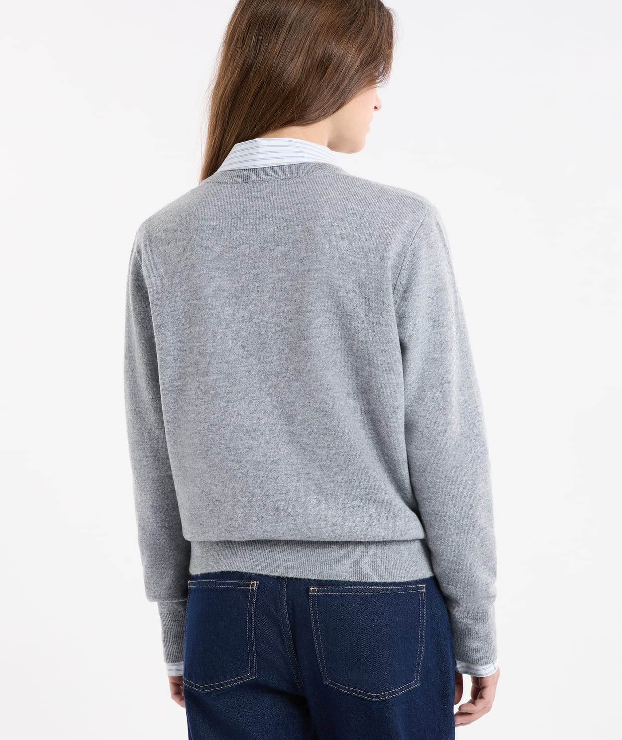 Pull col V avec laine - Image 2