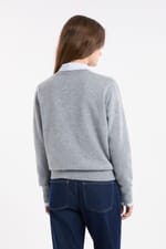 Pull col V avec laine - Miniature 2