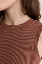 Débardeur en maille fine côtelée - Miniature 5