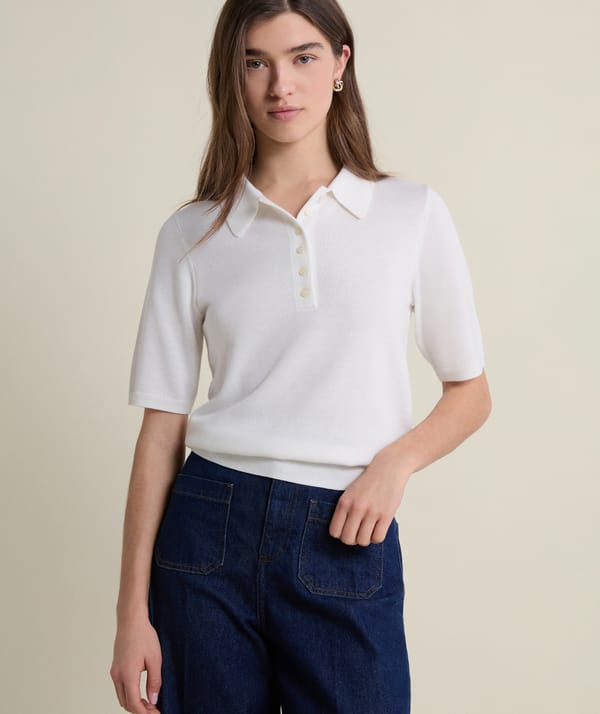 PAOLA - Polo en maille manches courtes