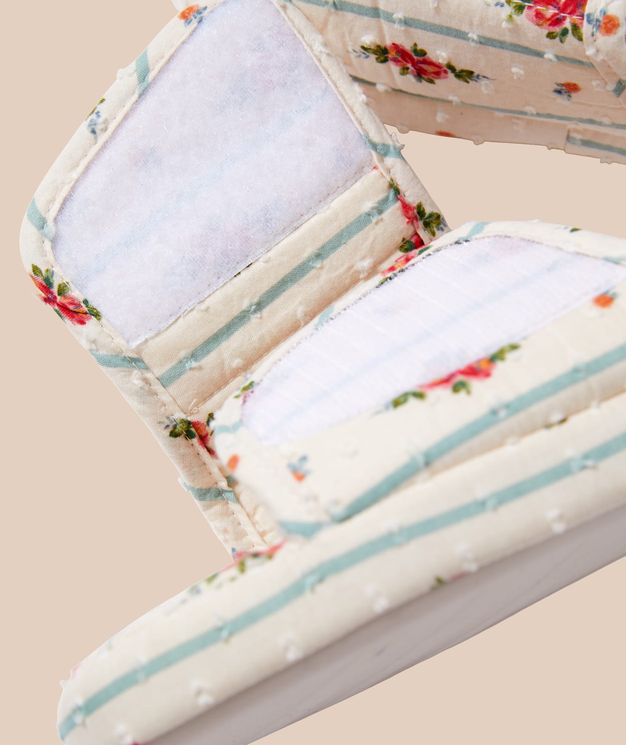 Chaussons tongs en coton à motifs fleurs - Image 5