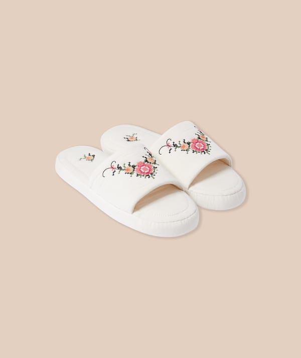 ORFEE - Chaussons tongs en coton à motif floral