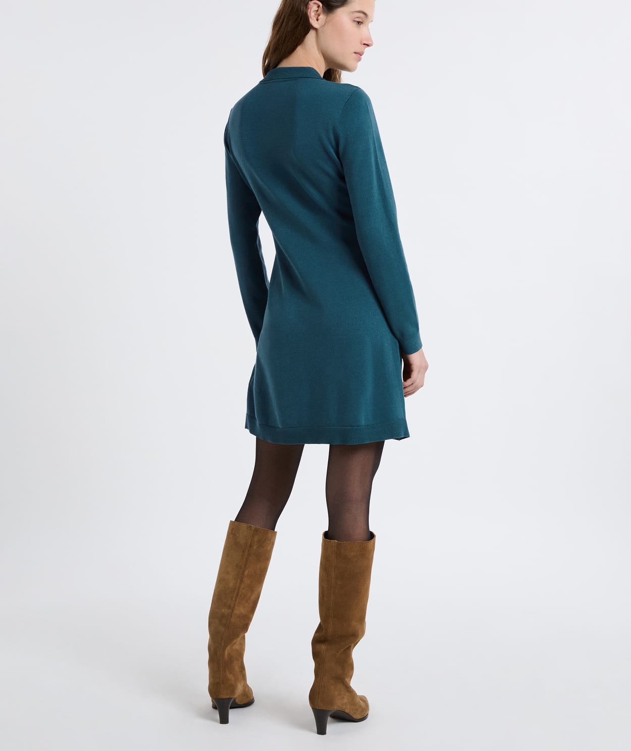 Robe manches longues avec boutons dorés - Image 2