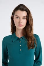 Robe manches longues avec boutons dorés - Miniature 4