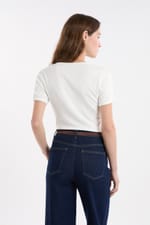 T-shirt manches courtes avec coton modal - Miniature 2