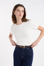 T-shirt manches courtes avec coton modal - Miniature 4