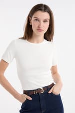 T-shirt manches courtes avec coton modal - Miniature 1